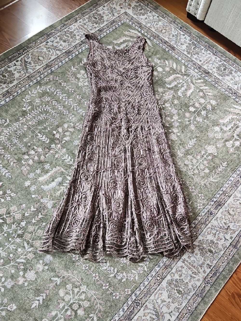 Soulmates Formal Embroidered Lace Dress With Jacket - Picture 9 of 11